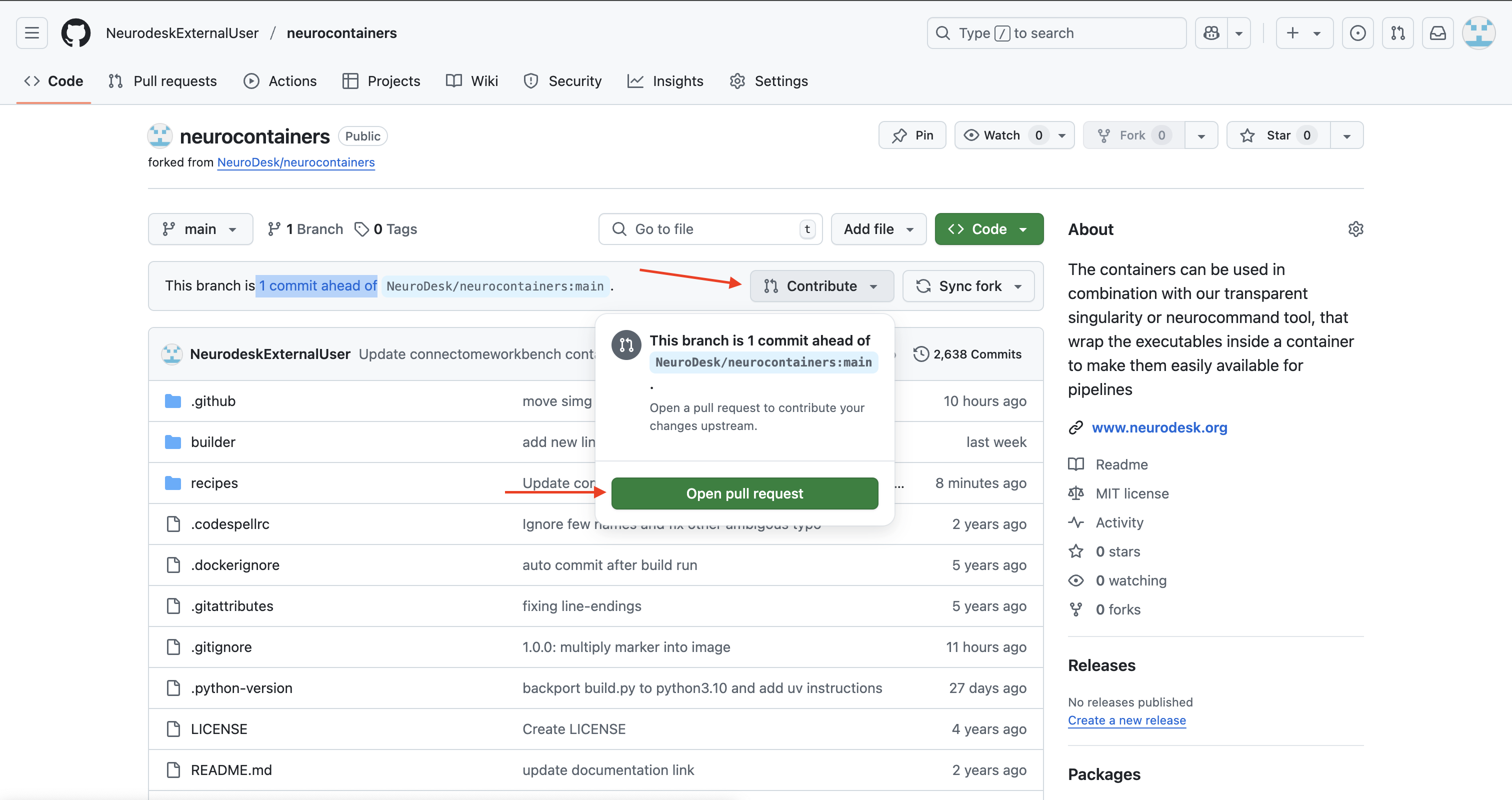 Create pull request