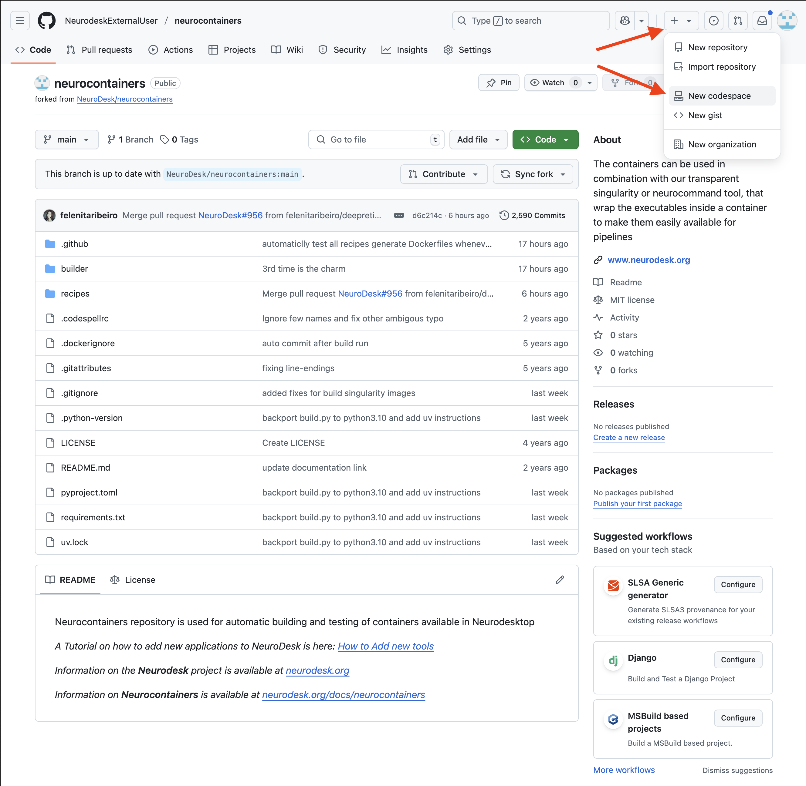 Open Codespace