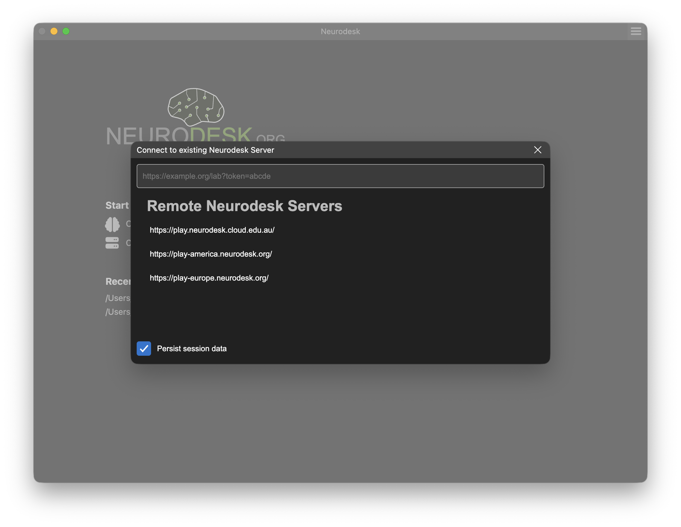 Connect to server