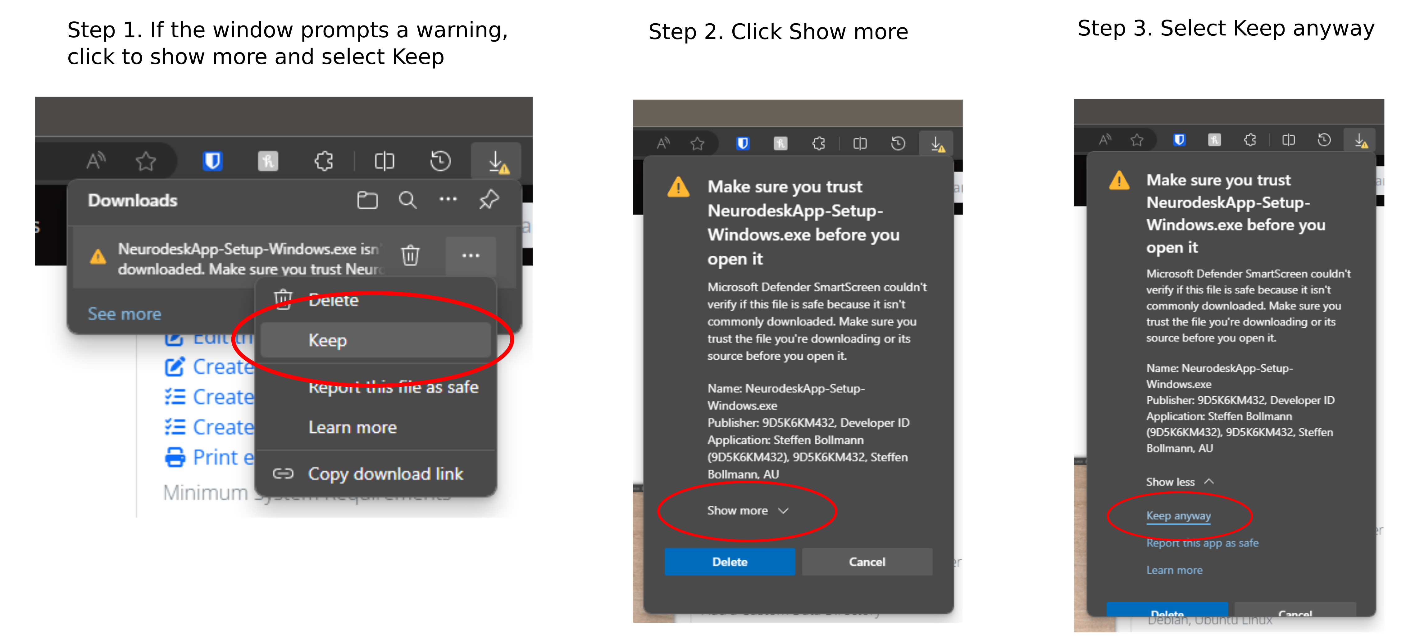 Microsoft Edge download steps