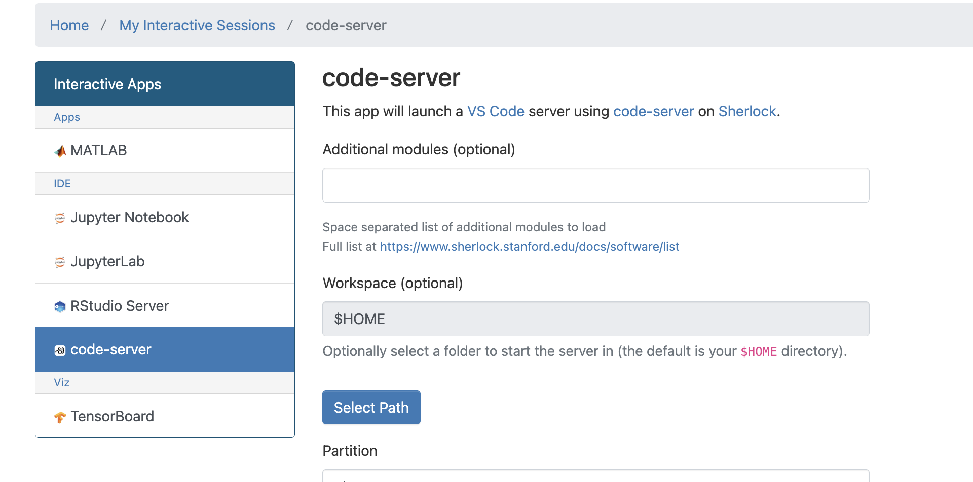 Code server